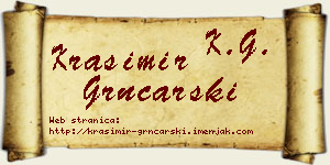 Krasimir Grnčarski vizit kartica